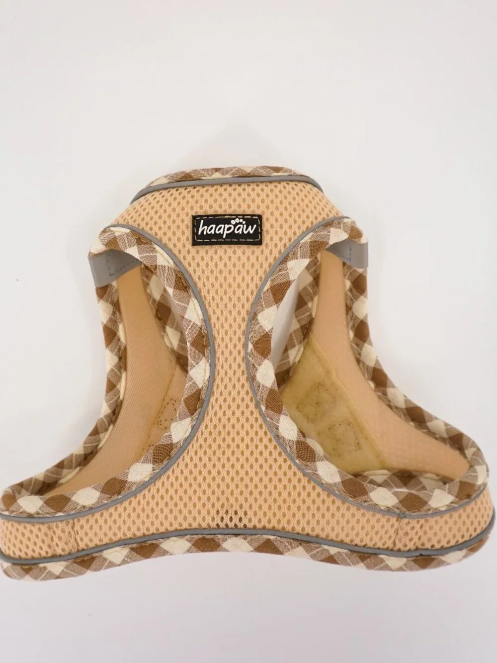 Haapaw Dog Cat Harness & Leash Set Tan Reflective Padded Size Medium